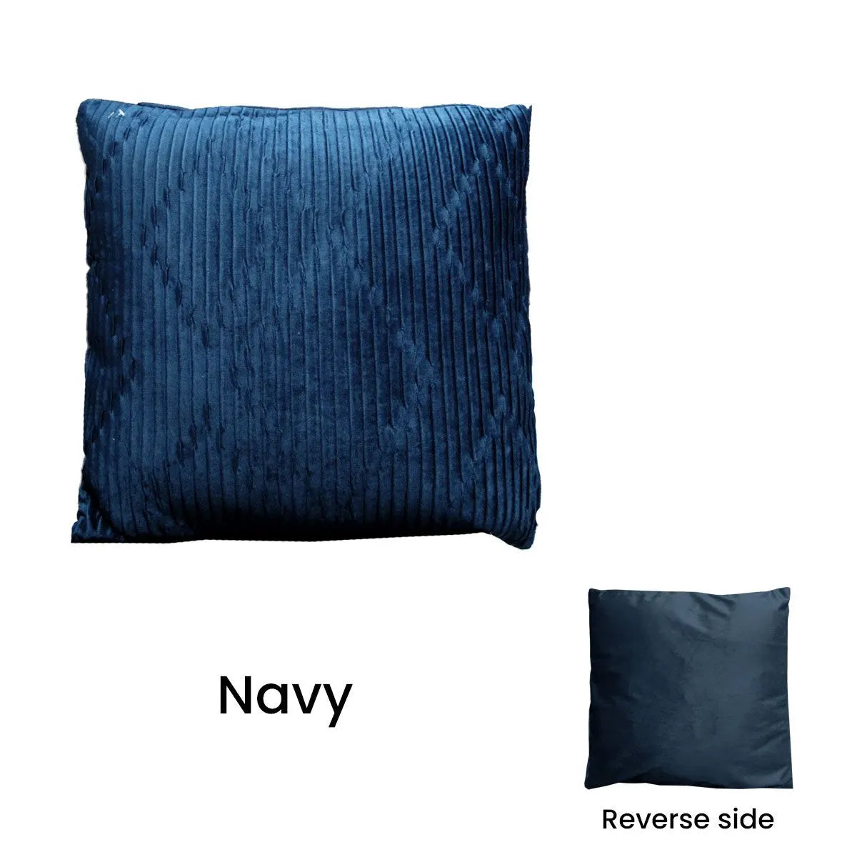 Zoe Premium Filled Cushion Square - 45cm x 45cm Navy - Image 3