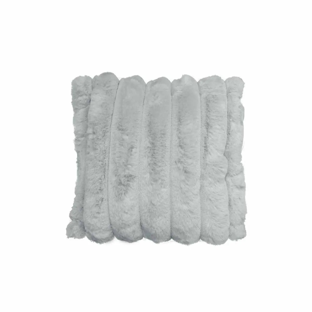 Diana Faux Fur Soft Filled Cushion Square - 45cm x 45cm Silver