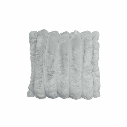 Diana Faux Fur Soft Filled Cushion Square - 45cm x 45cm Silver