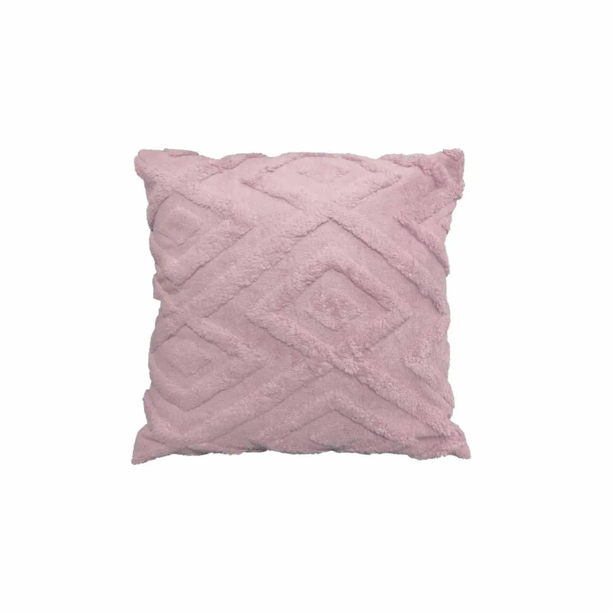 Diamond Texture Filled Cushion Square - 45cm x 45cm Dusty Pink