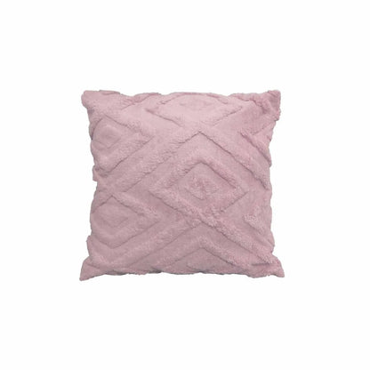 Diamond Texture Filled Cushion Square - 45cm x 45cm Dusty Pink