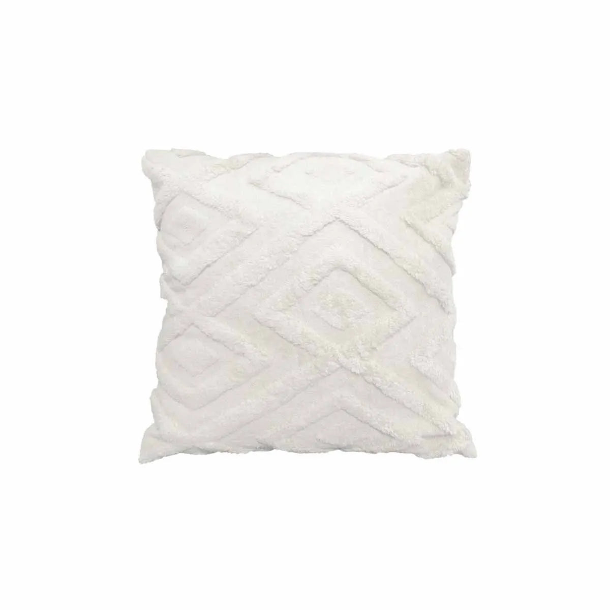 Diamond Texture Filled Cushion Square - 45cm x 45cm Ivory