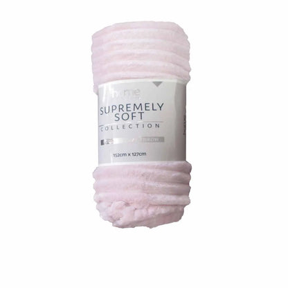 Kleio Soft Plush Deluxe Throw 127 x 152 cm Light Pink