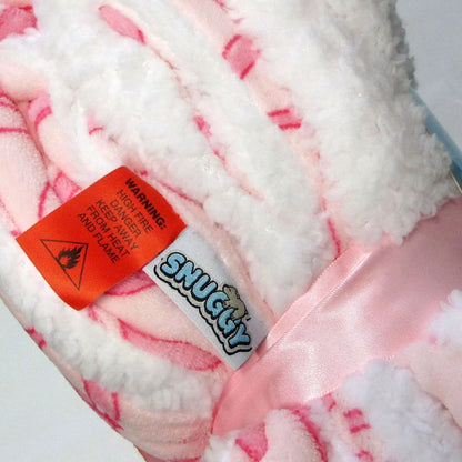 Snuggle Coral Fleece Extra Large Throw with Sherpa Reverse 200 x 128 cm Bow Tie Pink - Image 3