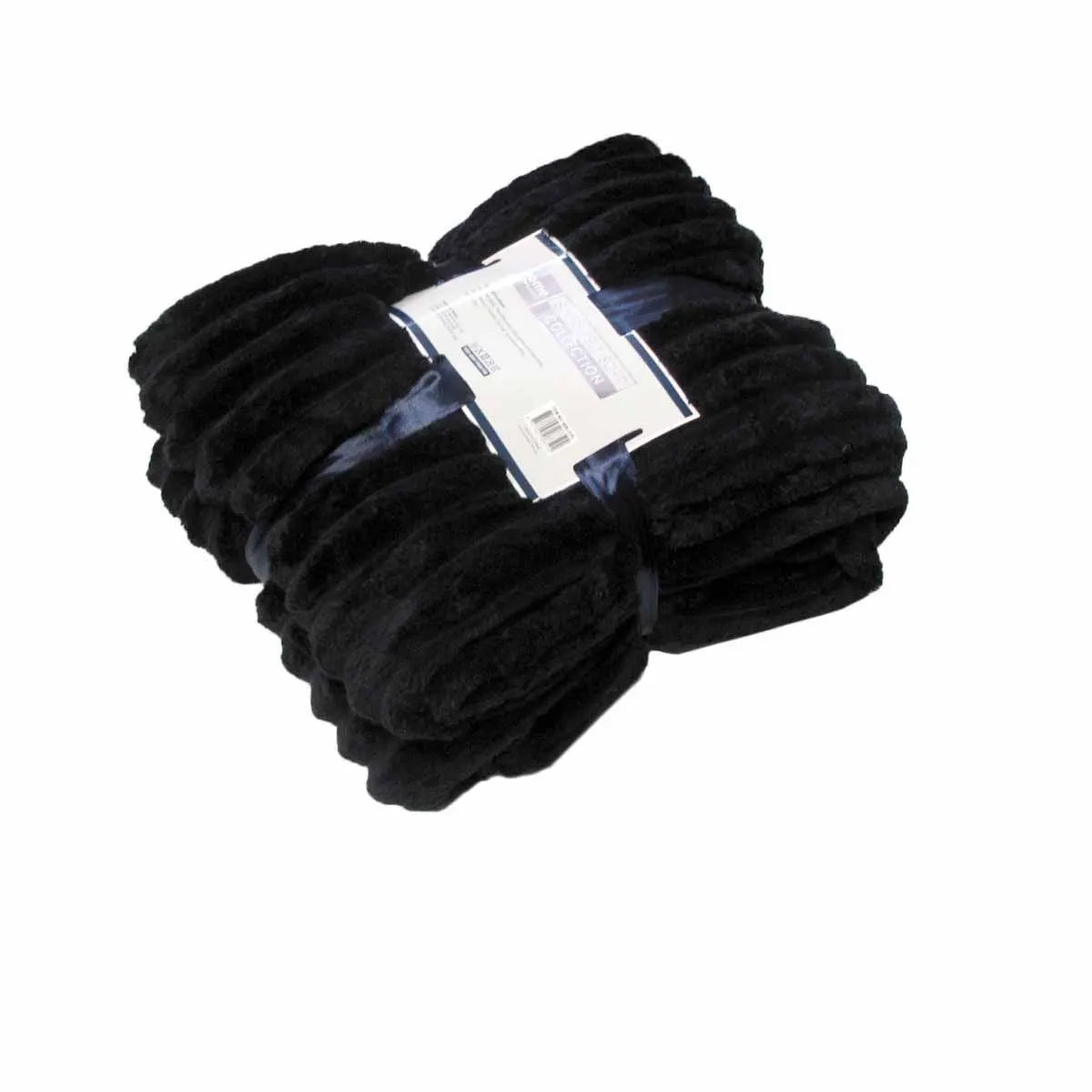 Harper Supremely Soft Fleece Extra Large Throw / Single Sized Blanket 200 x 150 cm Black