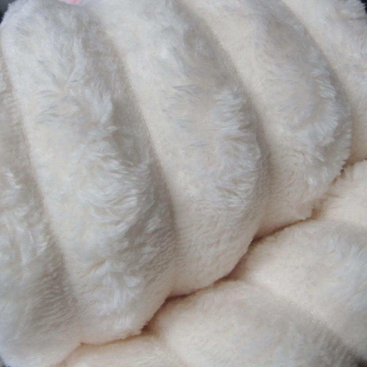 Harper Supremely Soft Fleece Extra Large Throw / Single Sized Blanket 200 x 150 cm Ivory - Image 3