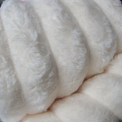 Harper Supremely Soft Fleece Extra Large Throw / Single Sized Blanket 200 x 150 cm Ivory - Image 3