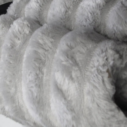 Harper Supremely Soft Fleece Extra Large Throw / Single Sized Blanket 200 x 150 cm Silver - Image 3