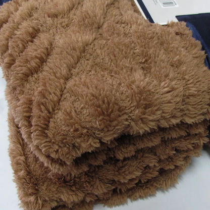 Agaha Pattern Coral Fleece Extra Large Throw / Single Sized Blanket 150 x 200 cm Brown - Image 3