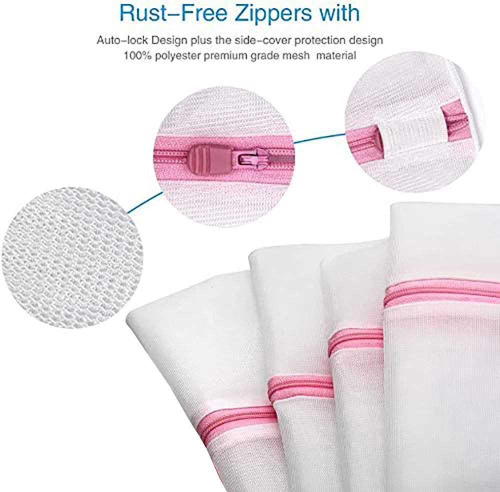 Washing Bag Pack Set Of 6 Laundry Bags Mesh Lingerie Delicate clothes Wash Bags - Image 5