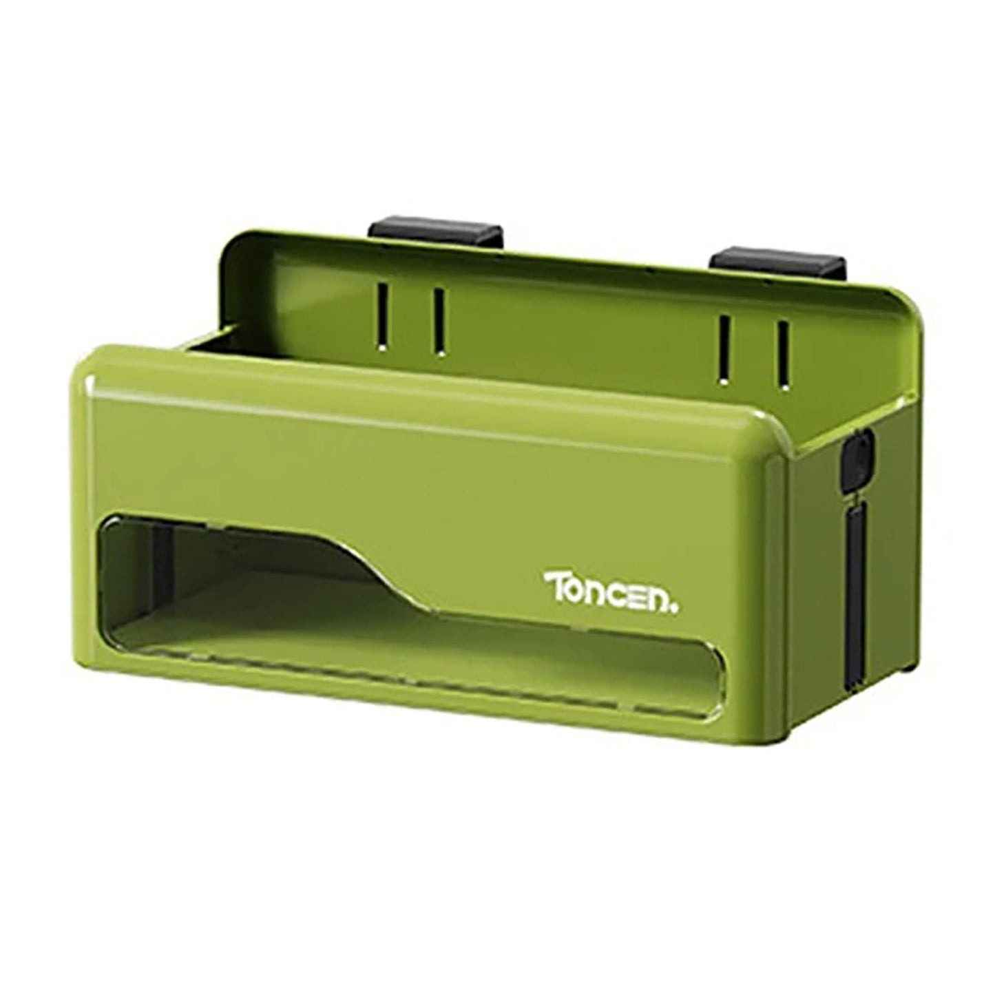 Foldable Hanging Storage Box No Drilling Required Wall-mounted Organizer (Green)