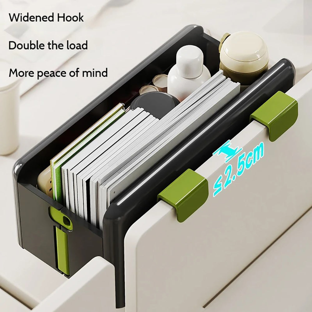 Foldable Hanging Storage Box No Drilling Required Wall-mounted Organizer (White) - Image 5