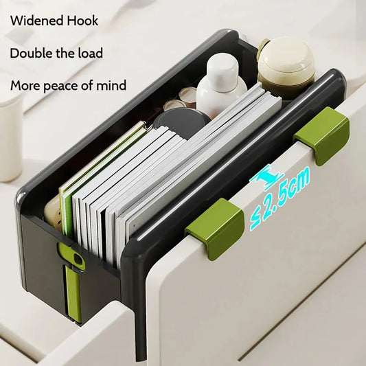 Foldable Hanging Storage Box No Drilling Required Wall-mounted Organizer (Red) - Image 5