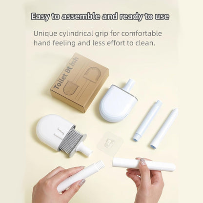 Silicone Flexible Head Deep Cleaning Toilet Brush with Wall Mount Holder - Image 2
