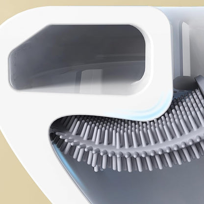 Silicone Flexible Head Deep Cleaning Toilet Brush with Wall Mount Holder - Image 5
