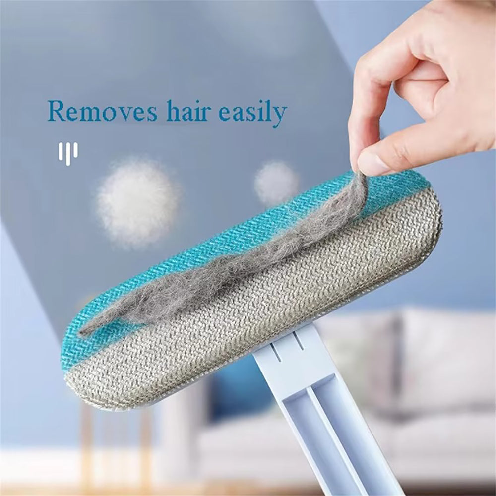 Multi-Purpose Cleaning Brush Pet Hair Removal Dual-Sided Brush with Scraper Gap Brush - Image 4