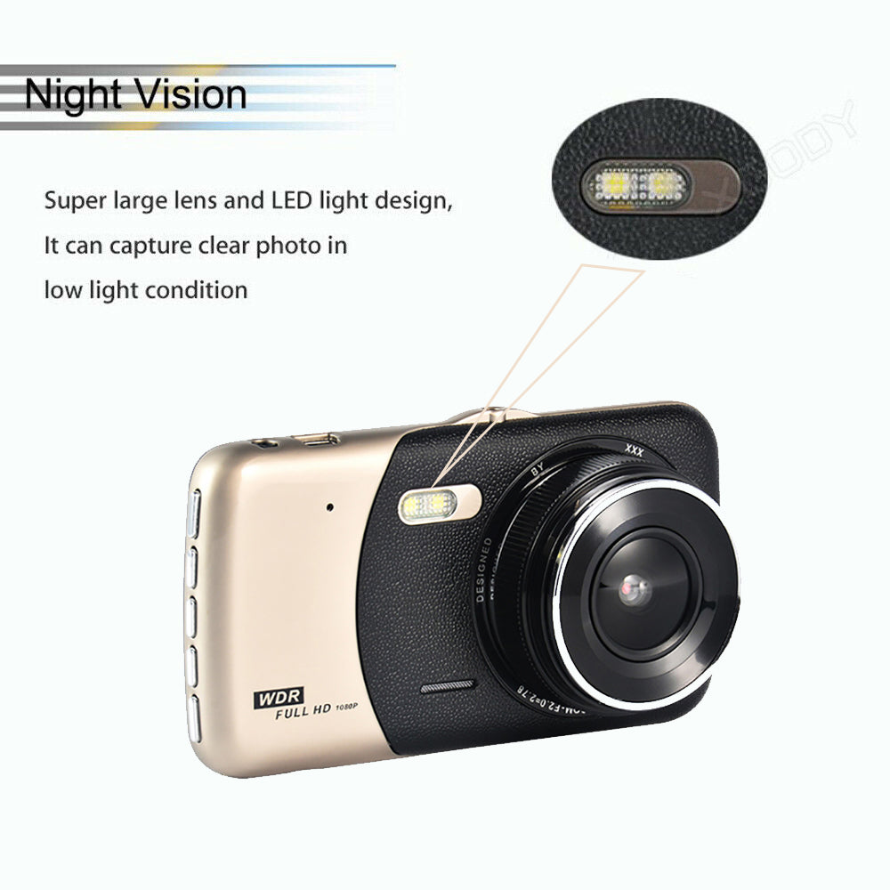 1080P Car Dash Camera Dual Front and Rear Video DVR Recorder Night Vision Kit - Image 7