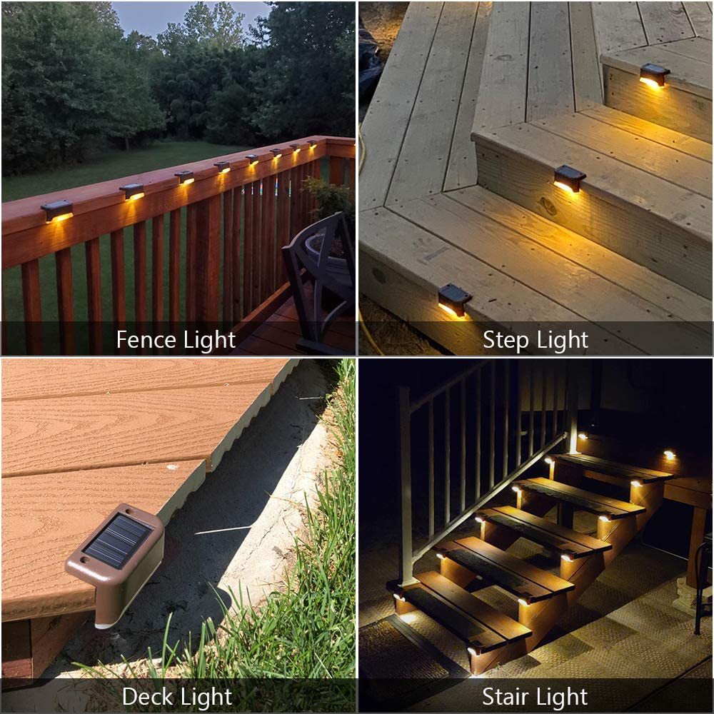 4 Pack SolarPower Deck Lights Outdoor Step Lights Waterproof LED lights - Image 3