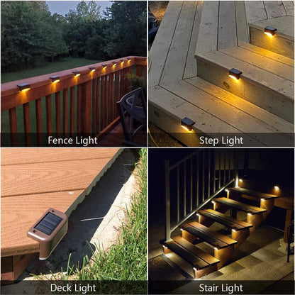 4 Pack SolarPower Deck Lights Outdoor Step Lights Waterproof LED lights - Image 3