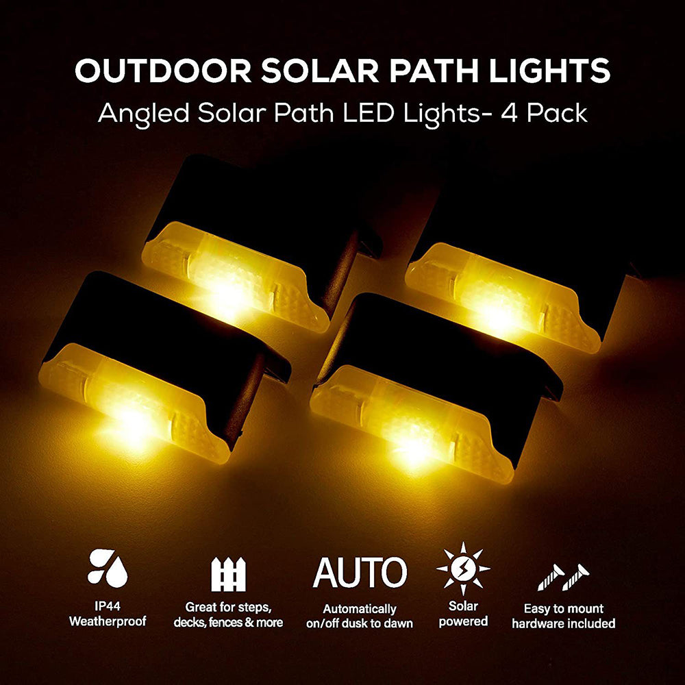 4 Pack SolarPower Deck Lights Outdoor Step Lights Waterproof LED lights - Image 4