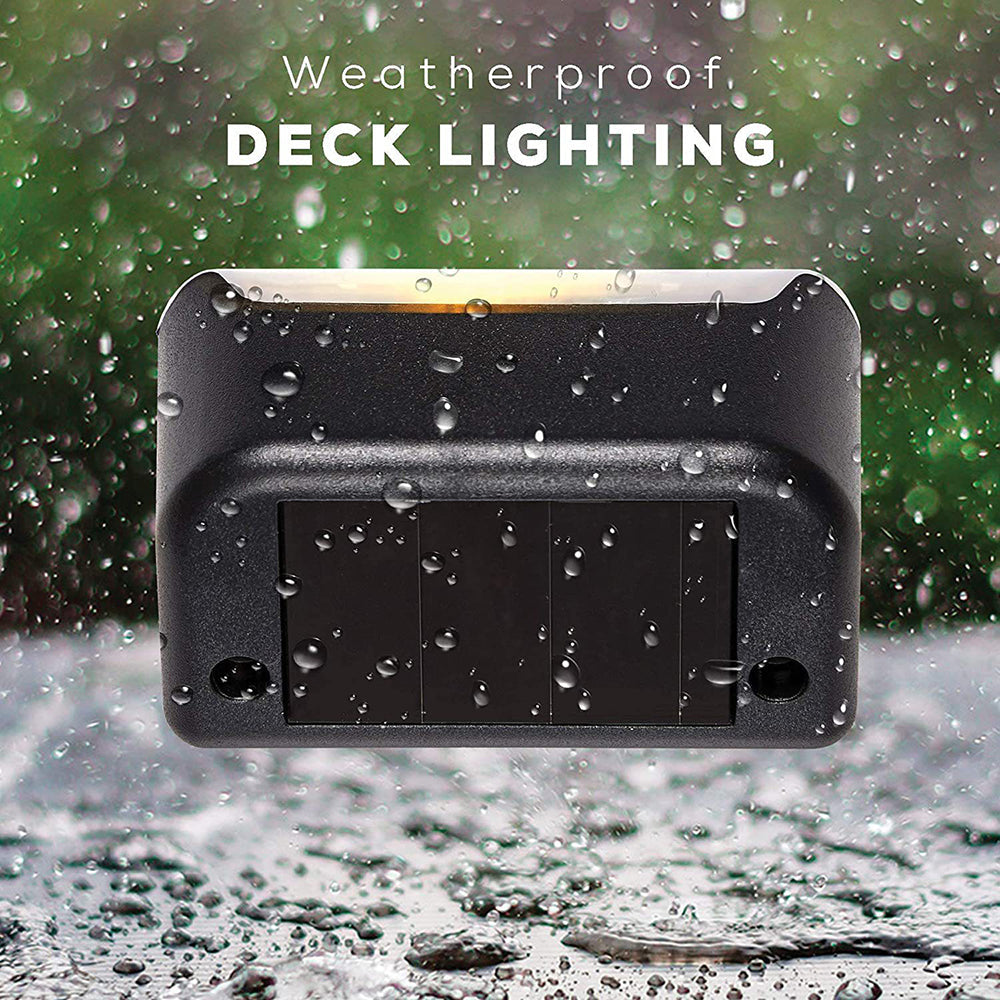 4 Pack SolarPower Deck Lights Outdoor Step Lights Waterproof LED lights - Image 6