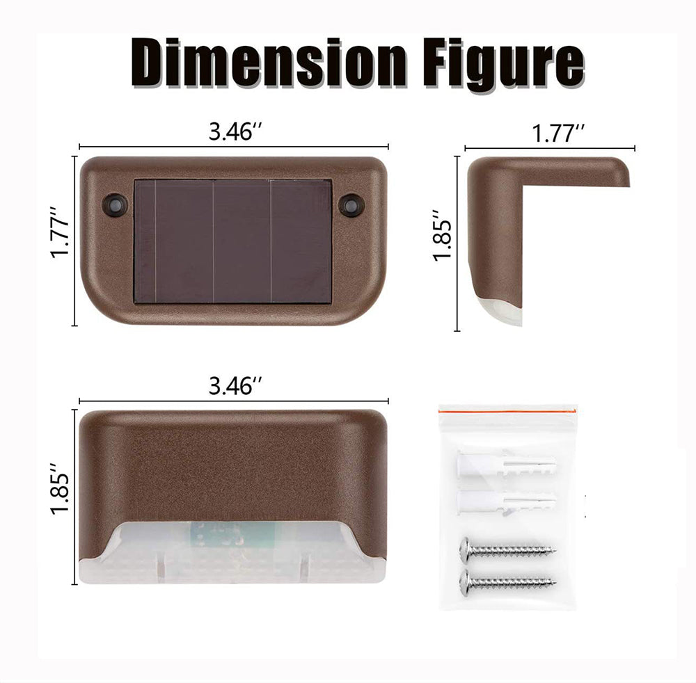 4 Pack SolarPower Deck Lights Outdoor Step Lights Waterproof LED lights - Image 8