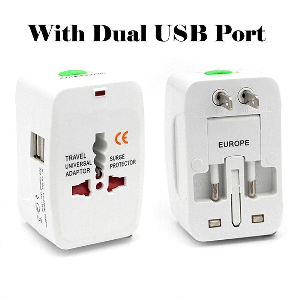 Dual USB Portable Electric Plug Power Socket Adapter International Travel Universal Charger Converter EU UK US AU - Image 4