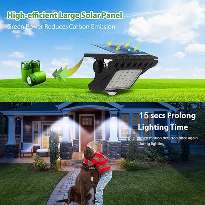 Clip-On Solar LED Light Outdoor Motion Sensor 45 LEDs IP65 Waterproof Security Wall Light - Image 3