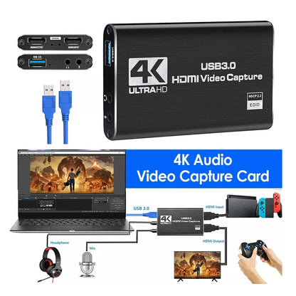 4K 1080P 60FPS HDMI to USB 3.0 Video Capture Card For PS4/PC/OBS Nintendo Switch - Image 2