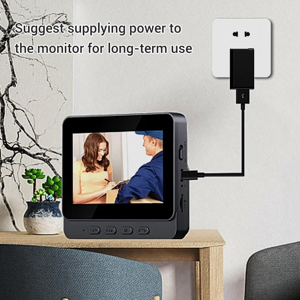 Smart Wireless Video Doorbell with 4.3" Screen HD 8MP Camera Night VisionTwo-Way Audio IP65 - Image 9