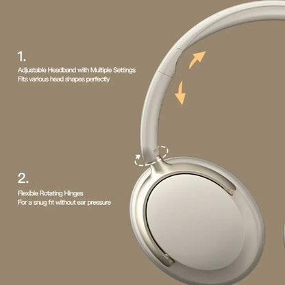 JR SY-T7 Bluetooth 5.4 Over-Ear Headset Wireless Headphones with Noise Cancelling Mic (Black) - Image 7