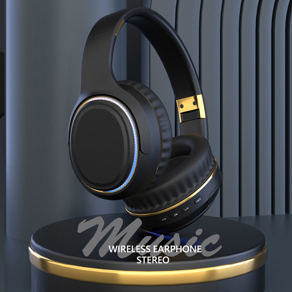 JR H6 Foldable Bluetooth 5.3 Wireless Headphone Over Ear Active Noise Cancelling Deep Bass Headset (Navy Blue) - Image 2