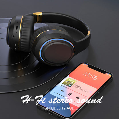 JR H6 Foldable Bluetooth 5.3 Wireless Headphone Over Ear Active Noise Cancelling Deep Bass Headset (Beige) - Image 7