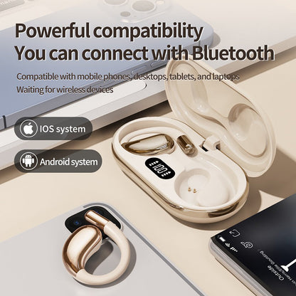 Wireless Earhook Sports Headphones Open-Ear Bluetooth 5.4 Sweat-Resistant Earphones (Black) - Image 3