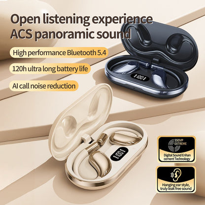 Wireless Earhook Sports Headphones Open-Ear Bluetooth 5.4 Sweat-Resistant Earphones (Beige) - Image 2