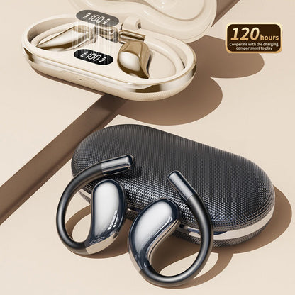 Wireless Earhook Sports Headphones Open-Ear Bluetooth 5.4 Sweat-Resistant Earphones (Beige) - Image 8