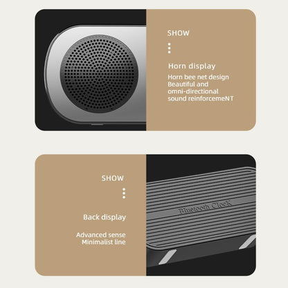 Wireless Bluetooth Speaker Alarm Clock Music Radio Player Timer Hands-Free Calling (White) - Image 8