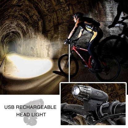 Rechargeable LED Bicycle Light USB Waterproof Cycle Headlight-Taillight Combinations - Image 2