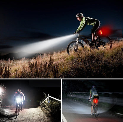 Rechargeable LED Bicycle Light USB Waterproof Cycle Headlight-Taillight Combinations - Image 3