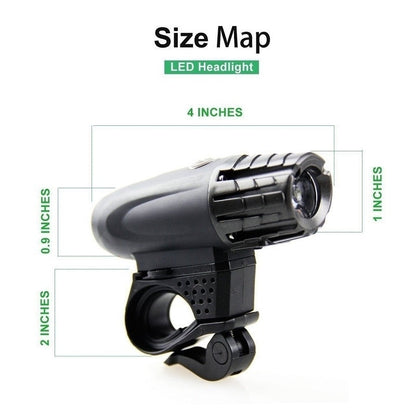 Rechargeable LED Bicycle Light USB Waterproof Cycle Headlight-Taillight Combinations - Image 7