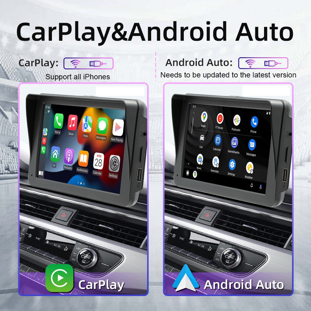 7" IPS HD Touch Screen Apple Android Carplay with Dual Dashcam 64G Card - Image 3