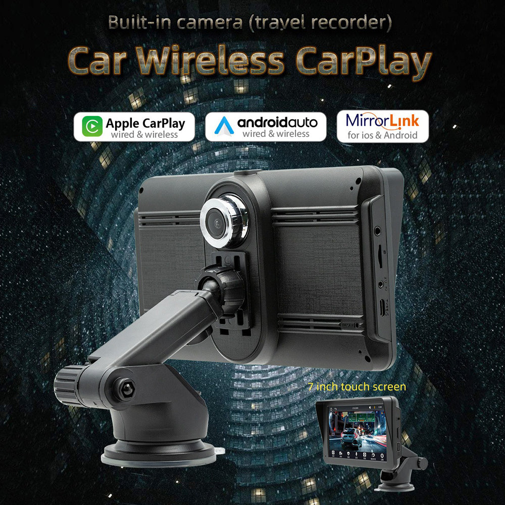 7" IPS HD Touch Screen Apple Android Carplay with Dual Dashcam 64G Card - Image 4