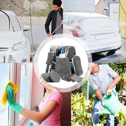 Car Cleaning Sponge Towel Brushe Set 9Pcs Car Wash Kits Cleaning Tools Set - Image 4