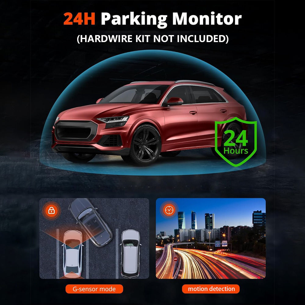 4K+2.5K Dual Dash Cam with WiFi GPS ADAS, Front and Rear Car Camera Recorder with 32GB Card - Image 8