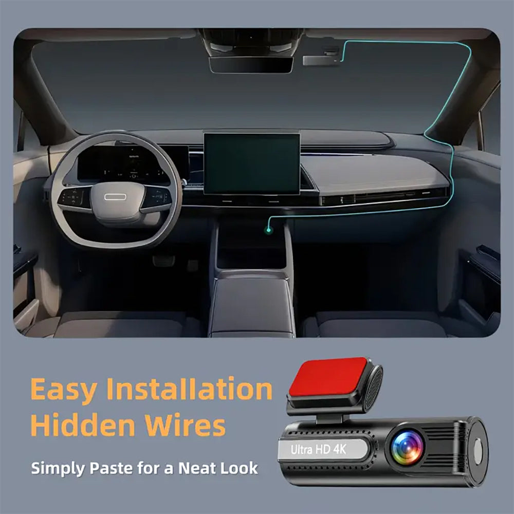 4K WiFi Car Dash Cam Dual Lens Wide Angle IPS Screen Night Vision Recording with 32GB Card - Image 6