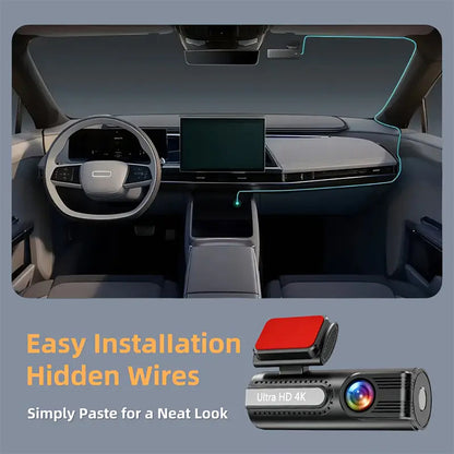 4K WiFi Car Dash Cam Dual Lens Wide Angle IPS Screen Night Vision Recording with 32GB Card - Image 6