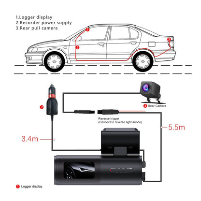 4K WiFi Car Dash Cam Dual Lens Wide Angle IPS Screen Night Vision Recording with 32GB Card - Image 9