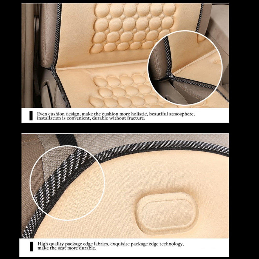 2Pack Universal Breathable Car Seat Pad Cover Mat Comfortable Chair Cushion (Beige) - Image 6