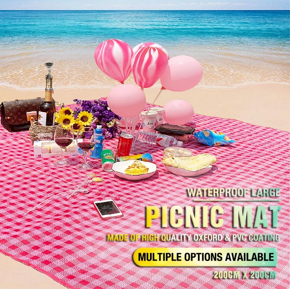Large Waterproof Thickened Moisture-Proof Outdoor Camping Picnic Mat (Red) - Image 2