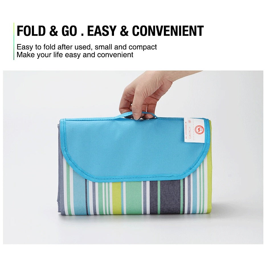 Large Waterproof Thickened Moisture-Proof Outdoor Camping Picnic Mat (Yellow) - Image 4
